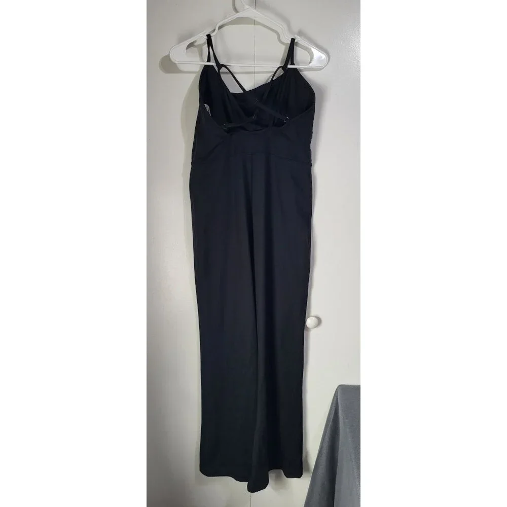 Gilly Hicks Recharge XL Women's Black Jumpsuit Romper One Piece Criss Cross Back - Picture 2 of 10